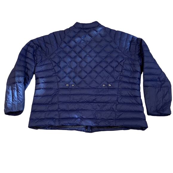 Land's End Beautiful Blue Quilted Puffer Down Jacket Size 1X - Picture 11 of 12